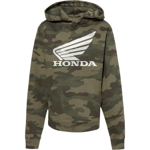 Honda Collection - Honda Collection Honda Camo Youth Hoodie - NP21S-Y3036-M - Green Camo - Medium