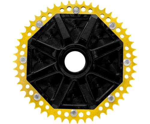 Alloy Art - Alloy Art Universal Cush Drive Chain Conversion Systems  with Black Anodized Carrier - 53T - Gold - G2UCC53-12