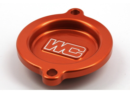 Works Connection - Works Connection Oil Filter Cover - Orange - 27-125