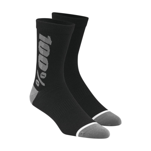 100% - 100% Rythym Socks - 20051-00003 - Black/Charcoal - Lg-XL