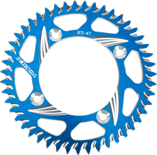 Fly Racing - Fly Racing Aluminum Rear Sprocket - Blue - 47T - 671ZB-47
