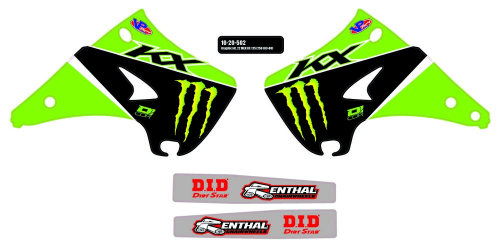 DCOR - DCOR 2022 Monster Energy Kawasaki Graphic Kit - Black - 10-20-642