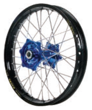 Dubya - Dubya MX Rear Wheel with Excel Rim - 1.85x19 - Blue Hub/Black Rim - 70-3121DB