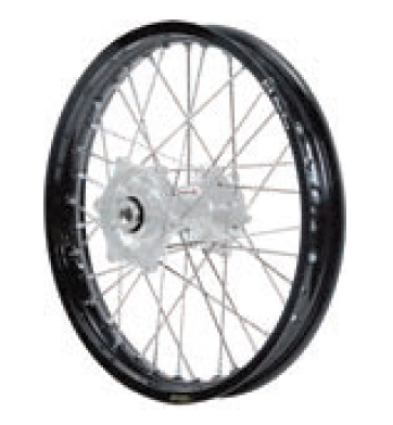 Dubya - Dubya MX Front Wheel with Excel Rim - 1.40x17 - Silver Hub/Black Rim - 70-1093SB