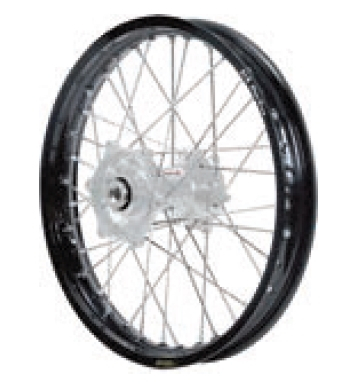 Dubya - Dubya MX Front Wheel with Excel Rim - 1.40x19 - Silver Hub/Black Rim - 70-1119SB