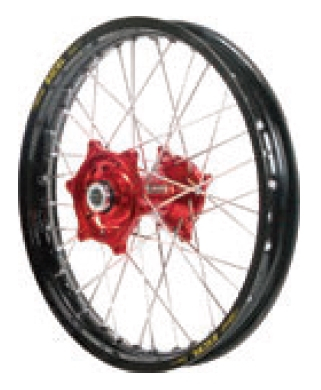 Dubya - Dubya MX Rear Wheel with Excel Rim - 1.85x16 - Red Hub/Black Rim - 70-1120RB