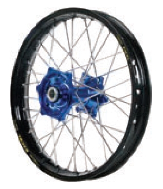 Dubya - Dubya MX Rear Wheel with Excel Rim - 1.60x14 - Blue Hub/Black Rim - 70-3184DB