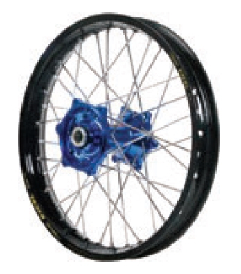 Dubya - Dubya MX Front Wheel with Excel Rim - 1.60x14 - Blue Hub/Black Rim - 70-1114DB