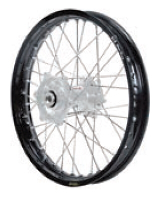 Dubya - Dubya MX Rear Wheel with Excel Rim - 1.85x19 - Silver Hub/Black Rim - 70-3154SB