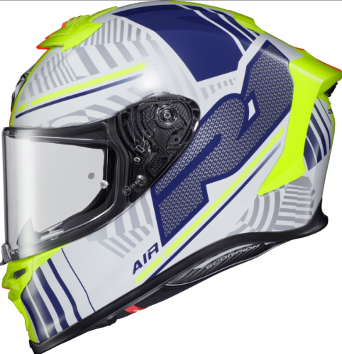 Scorpion - Scorpion EXO-R1 Air Helmet - R1-1233 - Juice White/Blue - Small