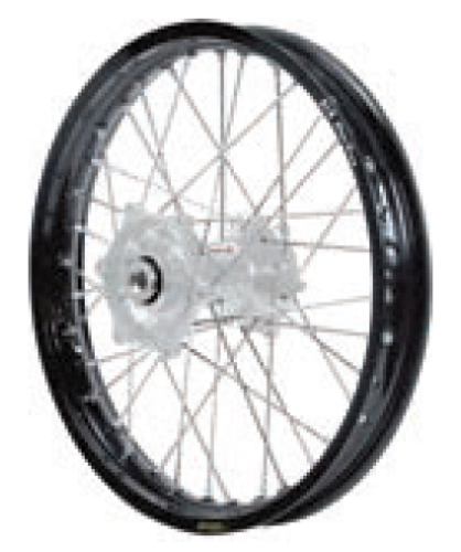 Dubya - Dubya MX Rear Wheel with Excel Rim - 2.15x19 - Silver Hub/Black Rim - 70-3156SB