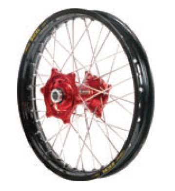 Dubya - Dubya MX Rear Wheel with Excel Rim - 1.60x14 - Red Hub/Black Rim - 70-3158RB