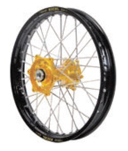 Dubya - Dubya MX Rear Wheel with Excel Rim - 2.15x19 - Gold Hub/Black Rim - 70-3157GB