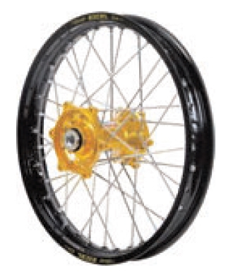 Dubya - Dubya MX Rear Wheel with DID DirtStar Rim - 2.15x18 - Gold Hub/Black Rim - 70-4061GB