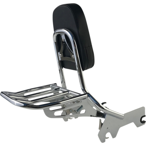 Motherwell - Motherwell Quick-Release Backrest with Luggage Rack - Chrome - MWL-155166-CH