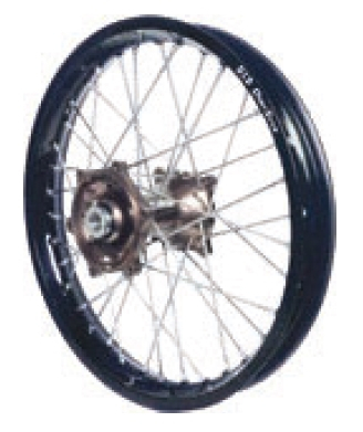 Dubya - Dubya MX Rear Wheel with Excel Rim - 1.85x19 - Magnesium Hub/Black Rim - 70-1124MB