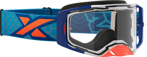 EKS Brand - EKS Brand Lucid Goggles - 067-11040 - Cyan/Flo Orange / Clear Lens - OSFM