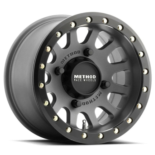 Method - Method 401 Beadlock Wheel - 14x7 - 4+3 Offset - 4/136 - Titanium/Matte Black - MR40147047843B