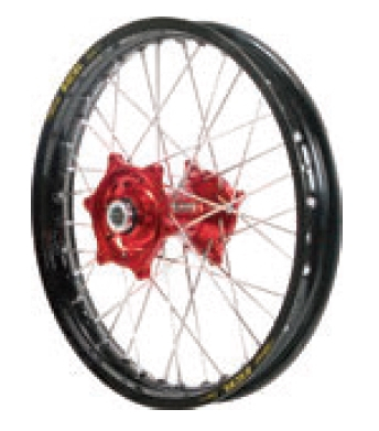 Dubya - Dubya MX Rear Wheel with Excel Rim - 2.15x18 - Red Hub/Black Rim - 70-3115RB