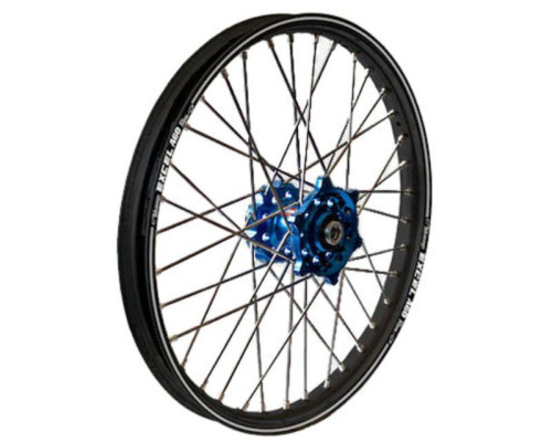 Dubya - Dubya MX Rear Wheel with Excel Takasago Rim - 1.60x14 - Blue Hub/Black Rim - 56-3184DB