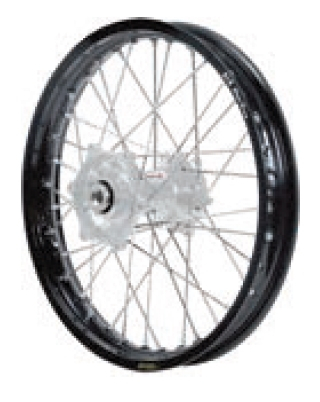 Dubya - Dubya MX Front Wheel with DID DirtStar Rim - 1.60x21 - Silver/Black - 70-4104SB