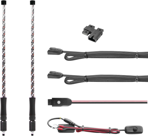 XK Glow - XK Glow 2ND GEN LED Dual Whip Light Kit - 32in. - XK-WHIPC-ADV