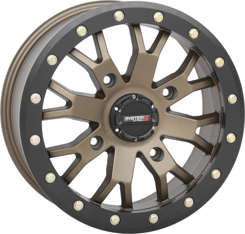 System 3 - System 3 SB-4 Beadlock Wheel - 14x7 - 4+3(+15mm) - 4/156 - Bronze - 14S3-3257