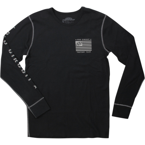 Pro Circuit - Pro Circuit Factory Team Long Sleeve Thermal Shirt - 6412101-030 - Black - Large