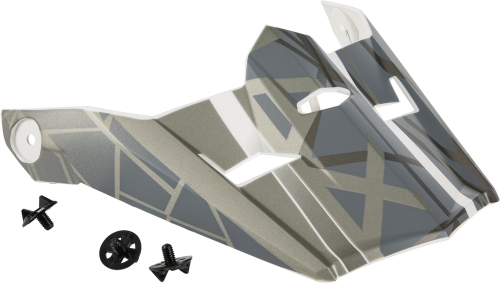 G-Max - G-Max Visor with Screws for MX-46 Mega Helmets - Matte White/Silver - Md-2XL - G046920