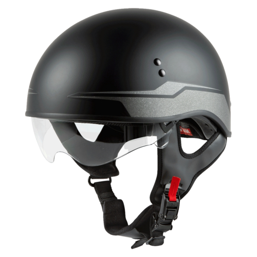 G-Max - G-Max HH-65 Naked Source Helmet - H1659813 - Matte Black/Silver - X-Small