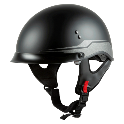 G-Max - G-Max HH-65 Full Dressed Source Helmet - H9652814 - Matte Black/Silver - Small