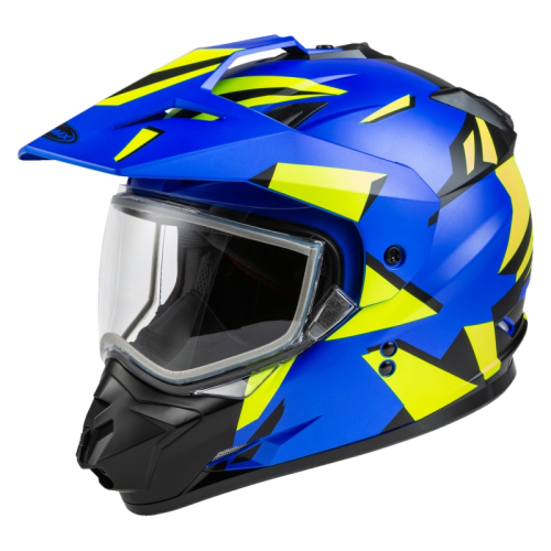 G-Max - G-Max GM-11S Ripcord Adventure Snow Helmet - A2114628 - Matte Blue/Hi-Vis - 2XL