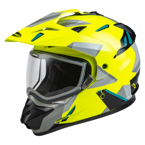G-Max - G-Max GM-11S Ripcord Adventure Snow Helmet - A2114684 - Hi-Vis/Gray/Blue - Small