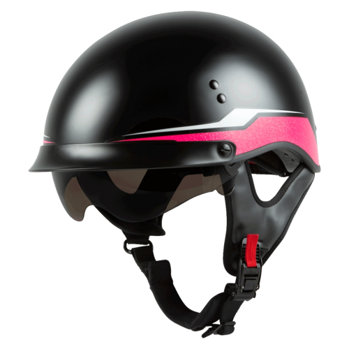 G-Max - G-Max HH-65 Full Dressed Source Helmet - H9652174 - Black/Pink - Small