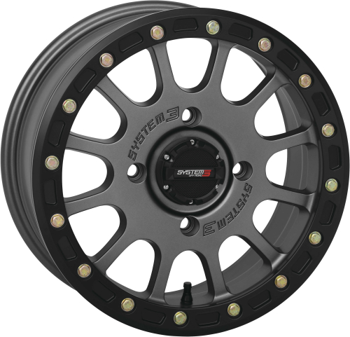 System 3 - System 3 SB-5 Beadlock Wheel - 15x7 - 5+2(+38mm) - 4/156 - Matte Gunmetal - 15S3-5656