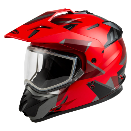 G-Max - G-Max GM-11S Ripcord Adventure Snow Helmet - A2114034 - Matte Red/Black - Small