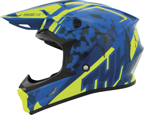 THH Helmets - THH Helmets T710X Renegade Helmet - 646446 - Blue/Yellow - X-Large