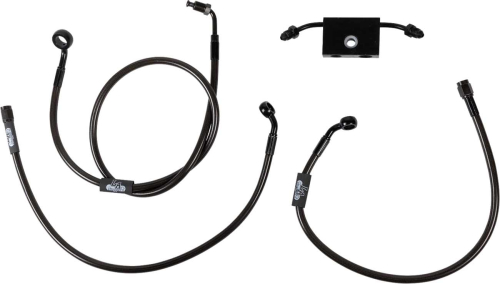 LA Choppers - LA Choppers Midnight Brake Line - 15in. - 17in. Mini Ape Hangers - LA-8154B16M