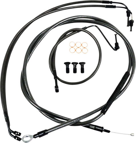LA Choppers - LA Choppers Standard Midnight Cable Kit - 15in. - 17in. Mini Ape Hangers - LA-8154KT-16M