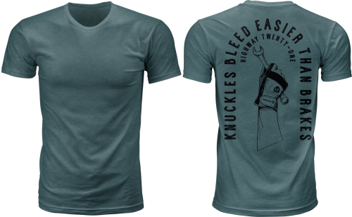 Highway 21 - Highway 21 Knuckles T-Shirt - 489-20043X - Indigo - 3XL