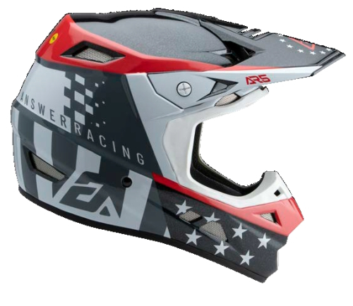 Answer - Answer AR5 Rally Helmet - 446338 - Black/White/Red - Small