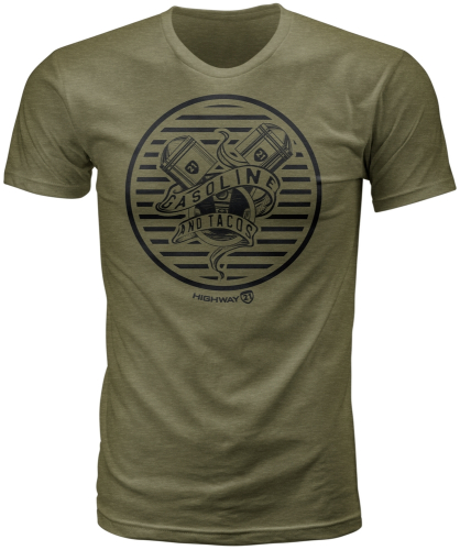 Highway 21 - Highway 21 Gasoline T-Shirt - 489-20012X - Military Green - 2XL