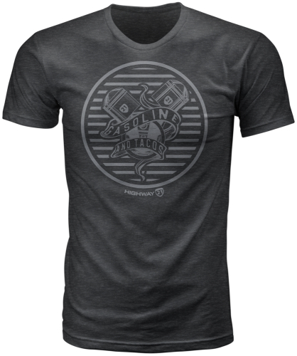 Highway 21 - Highway 21 Gasoline T-Shirt - 489-20003X - Charcoal - 3XL