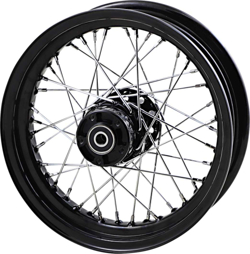Drag Specialties - Drag Specialties Replacement Front Laced Wheel - 16in. x 3in. - Gloss Black - 0203-0664