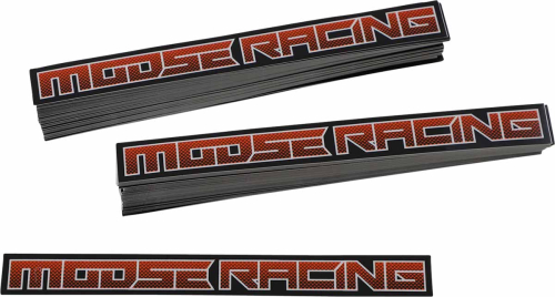 Moose Racing - Moose Racing Moose Decal - Corporate Orange/White- 100 pack - 4320-2462