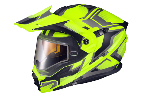 Scorpion - Scorpion EXO-AT950 Snow Ellwood Helmet with Dual Pane Lens Shield - 95-1756-SD - Hi-Vis - X-Large