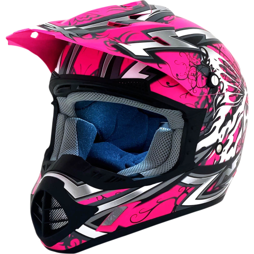 AFX - AFX FX-17Y Butterfly Youth Girls Helmet - 0111-1378 - Matte Hot Pink - Small