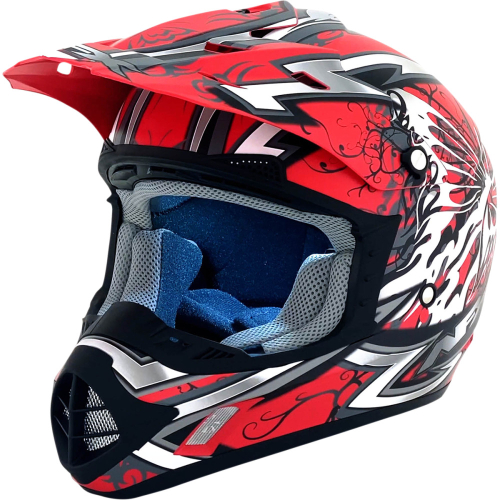 AFX - AFX FX-17 Butterfly Helmet - 0110-7116 - Butterfly Matte Ferrari Red - X-Small