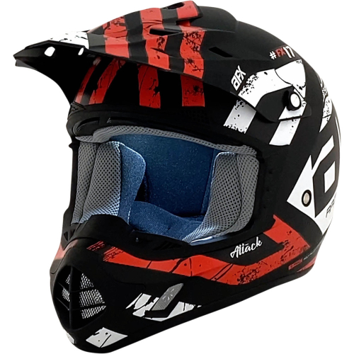 AFX - AFX FX-17Y Attack Youth Helmet - 0111-1404 - Matte Black/Red - Large