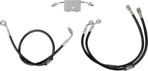 LA Choppers - LA Choppers Black Vinyl/Stainless Brake Line - Mini Ape Hangers - LA-8154B08B